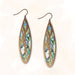 copper oval earrings