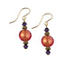 Red and Purple crystal earrings