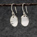 silver oval dangle earrings