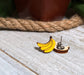 banana wood earrings