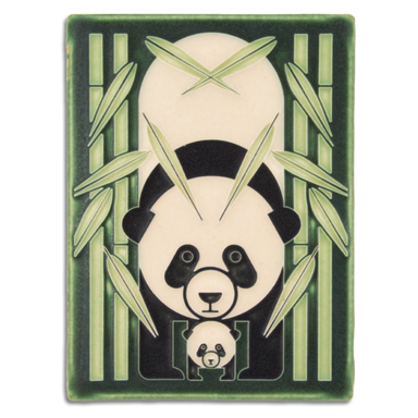 panda ceramic decorative tile