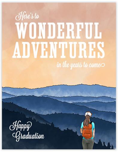 Wonderful adventures Greeting card