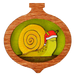 snail wood ornament