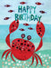 Happy Birthday crab Greeting card