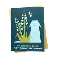 Wishing you a pawsome birthday greeting card
