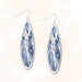 silver handcrafted oval earrings