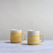 yellow handmade pastel swirl mug