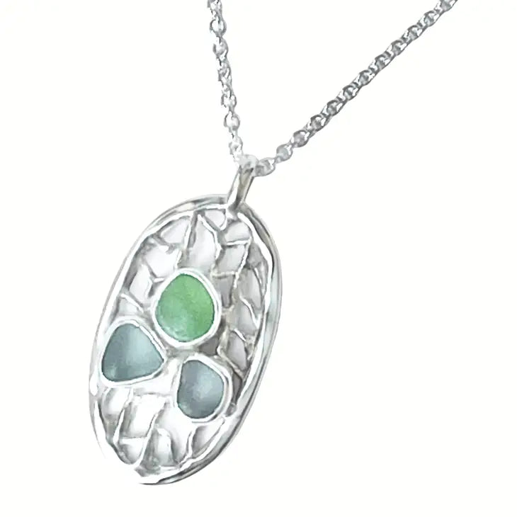 green sea glass pendant