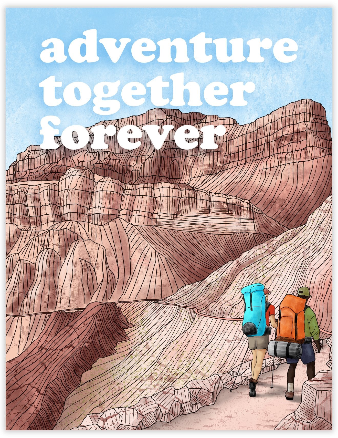 adventure together forever greeting card