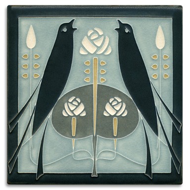songbird ceramic decorative tile