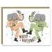 Happy Birthday greeting card elephants dancing