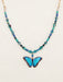 blue butterfly beaded necklace