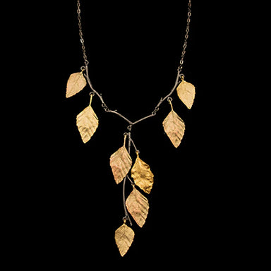 gold leaf y necklace