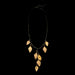 gold leaf Y necklace
