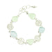 green sea glass silver bracelet