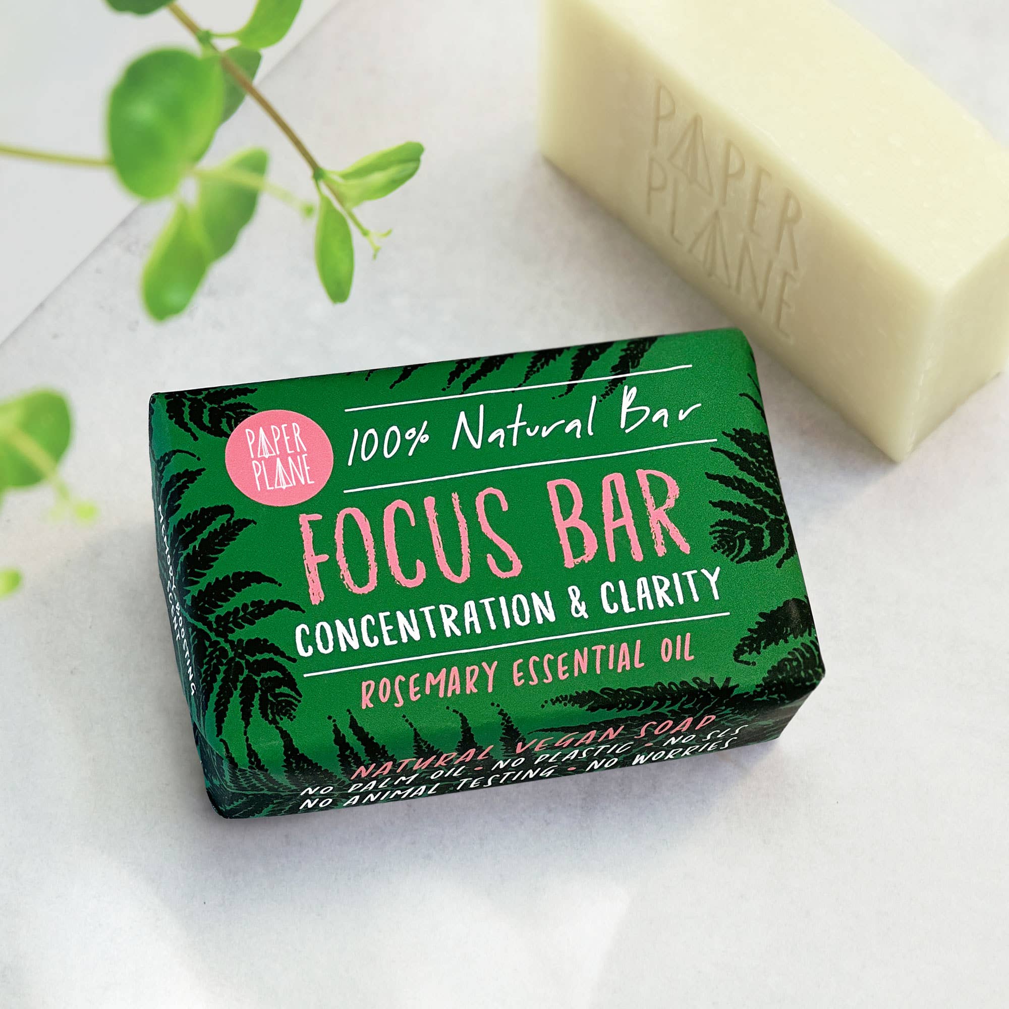 Focus Bar with Rosemary oil by Paper Plane Bar Soap