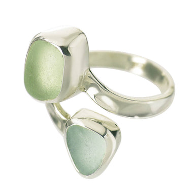green sea glass ring