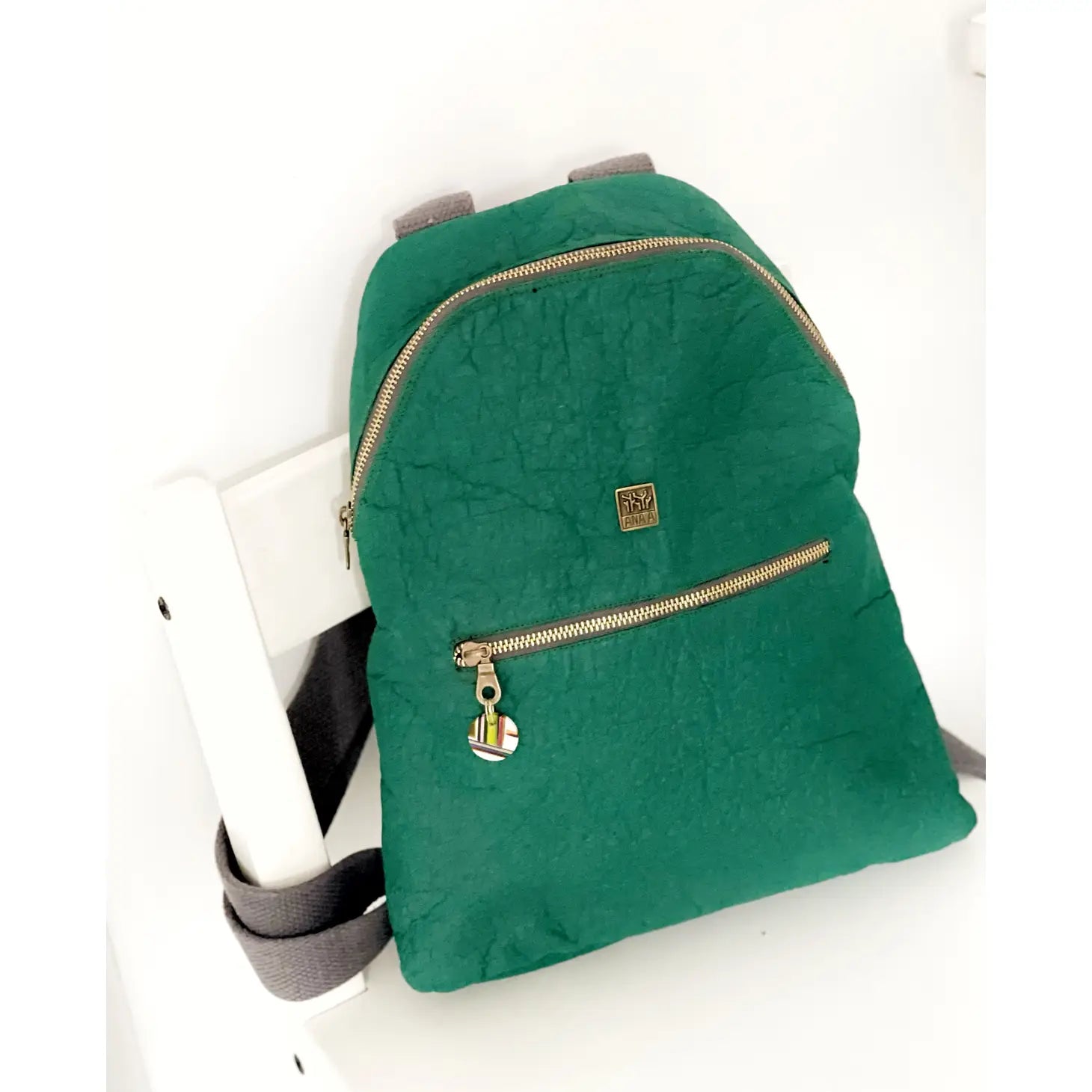green pinatex backpack