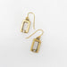 gold rectangle earrings