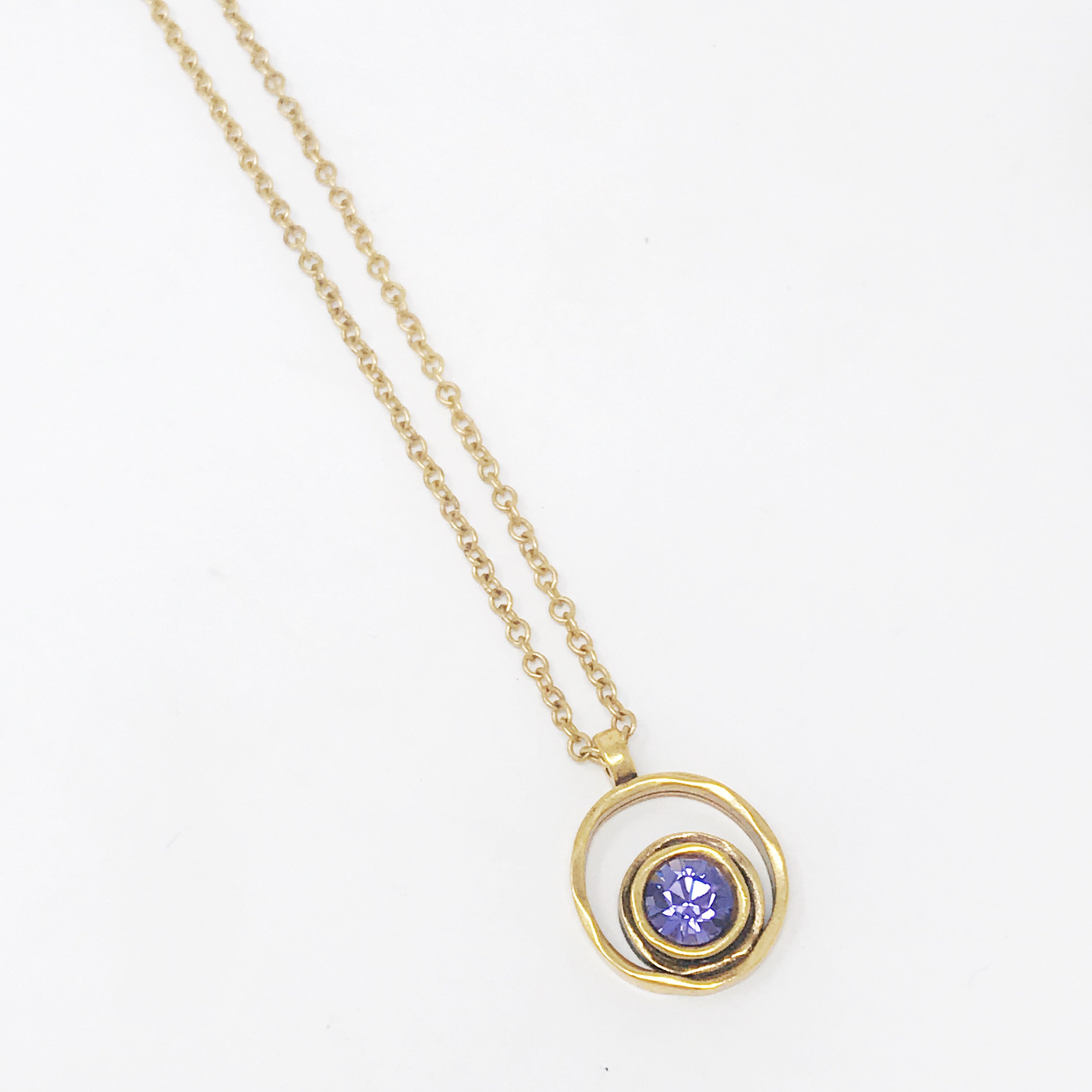 purple swarovski crystal necklace