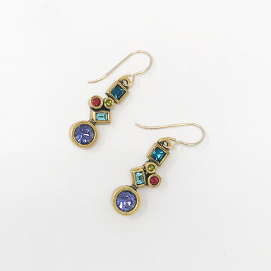 gold swarovski crystal earrings