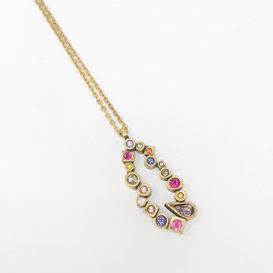 gold swarovski crystal necklace