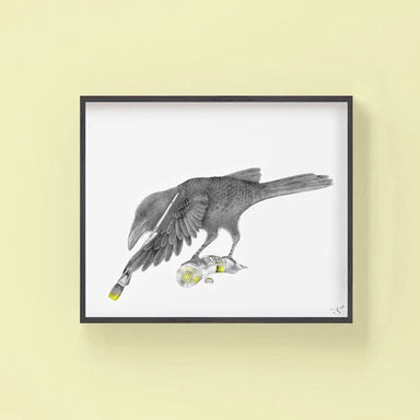 Framed Raven art print