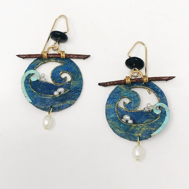 blue earrings