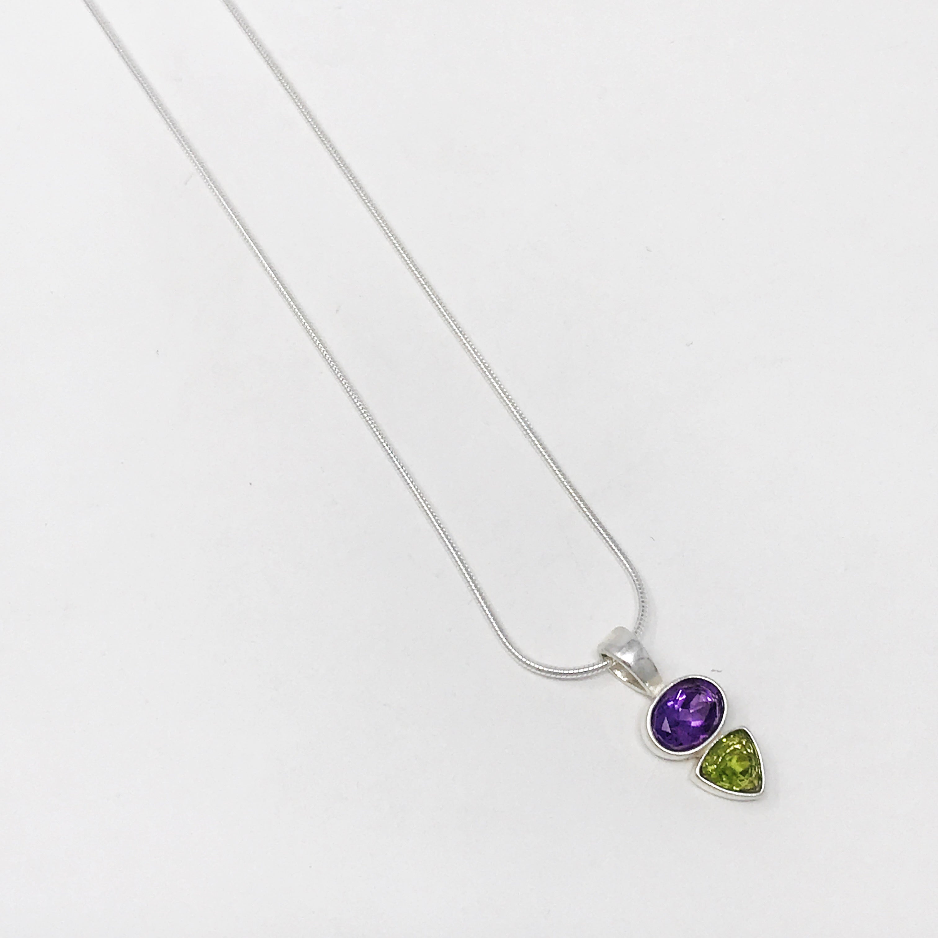 amethyst and peridot earrings necklace