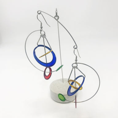 Rainbow mobile earrings