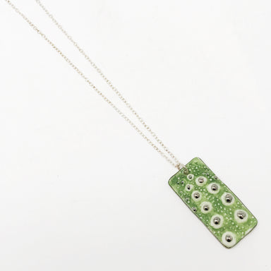 green rectangle pendant necklace
