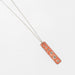 coral rectangle urchin pendant necklace