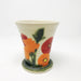 handmade ceramic small vase with poppies