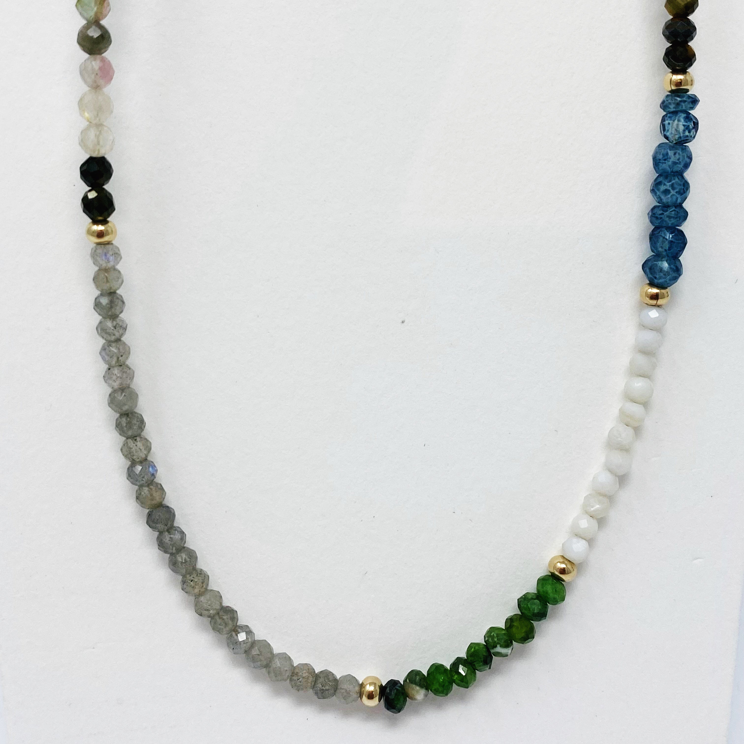 assorted stone necklace