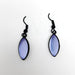 purple oval drop glass beaded earrings