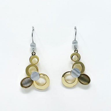 geometric glass stone earrings