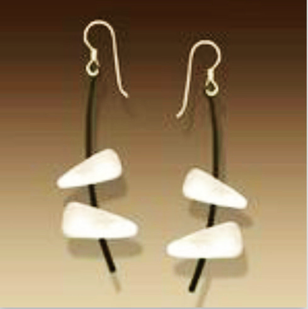 sea glass drop earrings