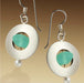 sea glass silver earrings