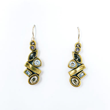swarovski crystal gold earrings