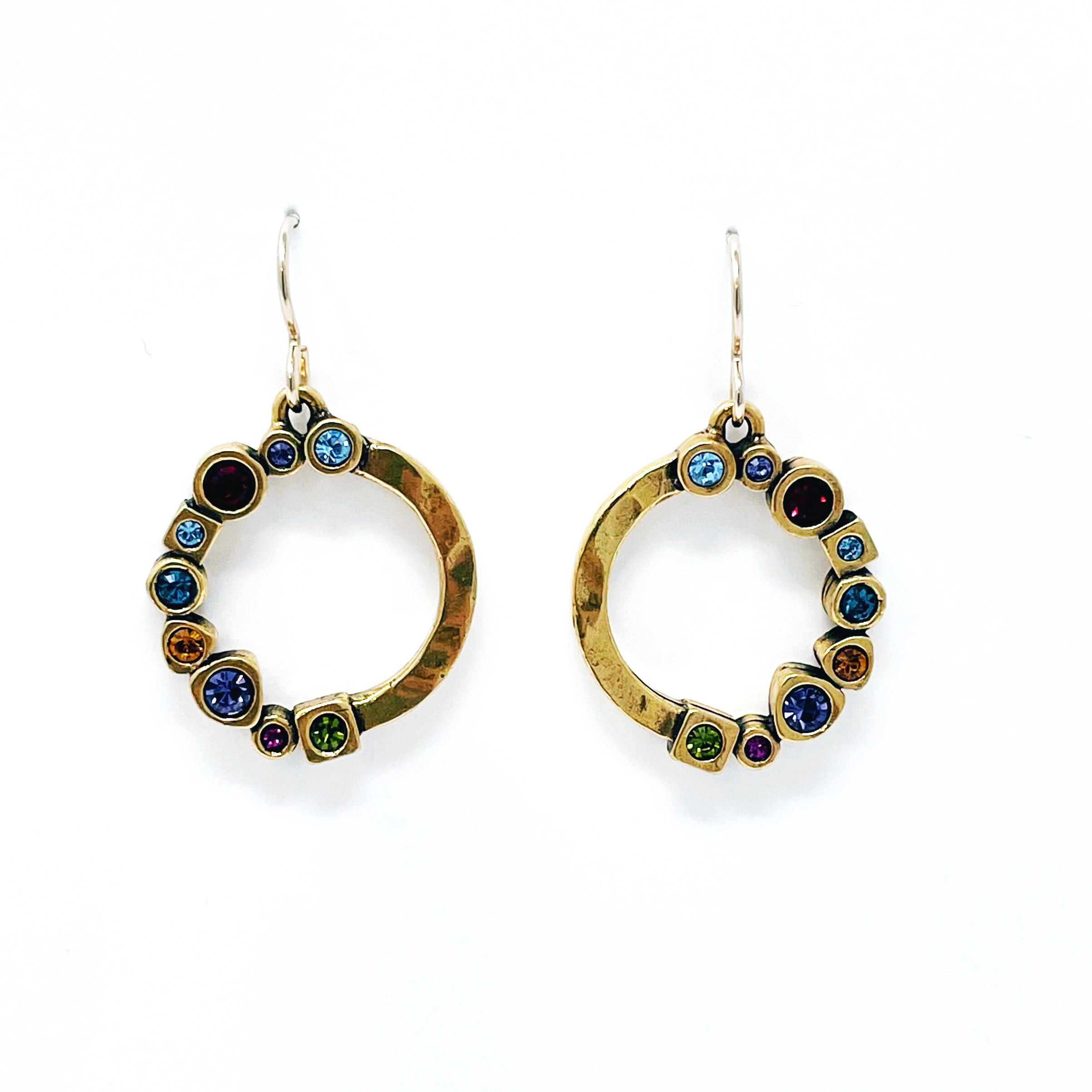 gold stone earrings