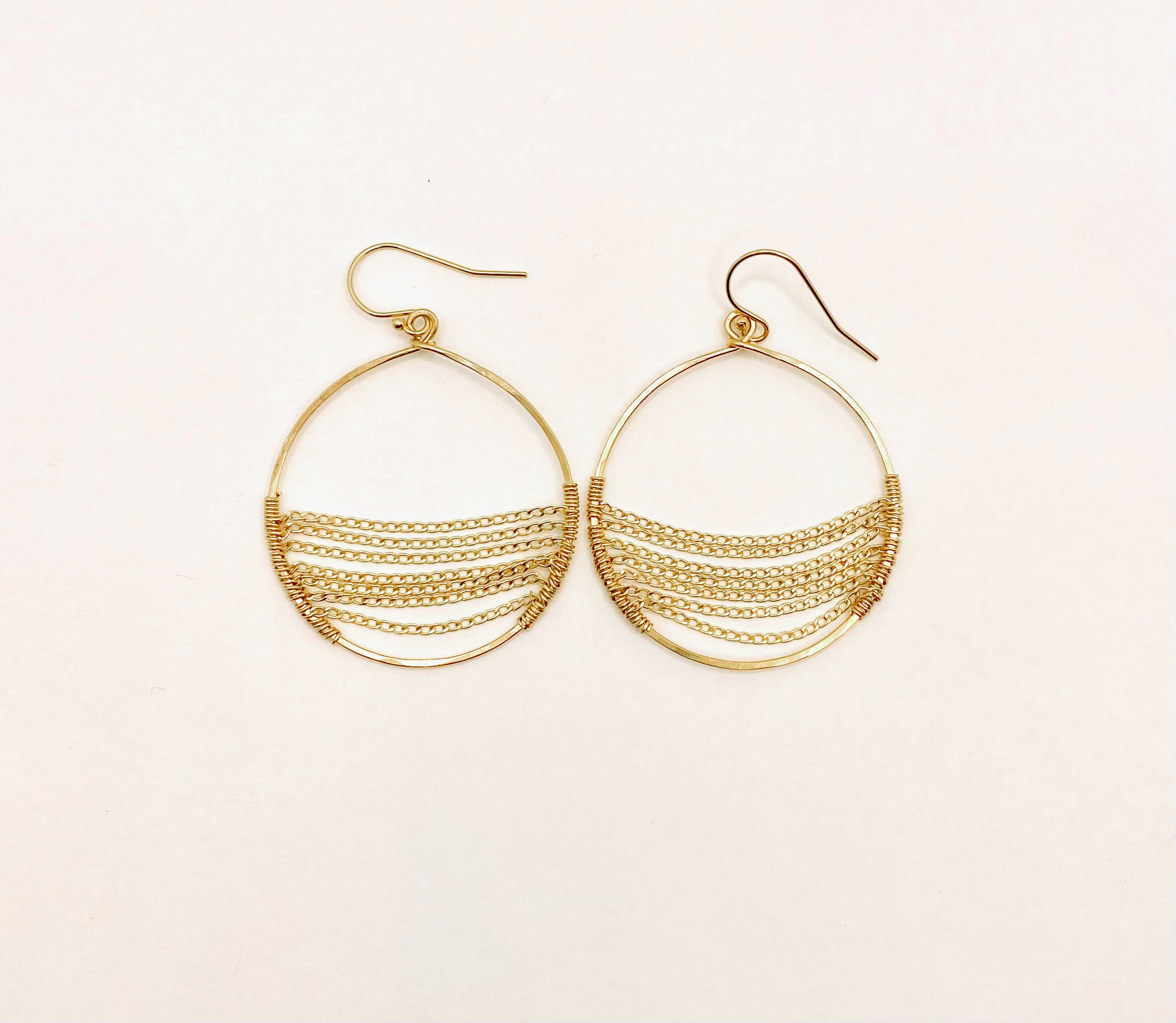 stone hoop earrings