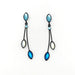 blue crystal drop earrings