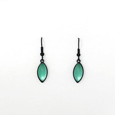 oval dropped glass beaded earrings