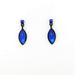 blue glass beaded drop earrings