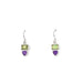 Amethyst and peridot earrings