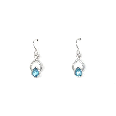 topaz silver earrings