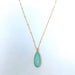 Chalcedony drop necklace