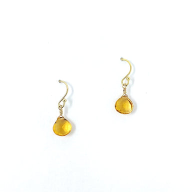 citrine drop earrings