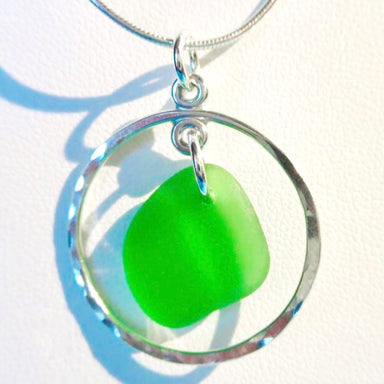 green glass pendant