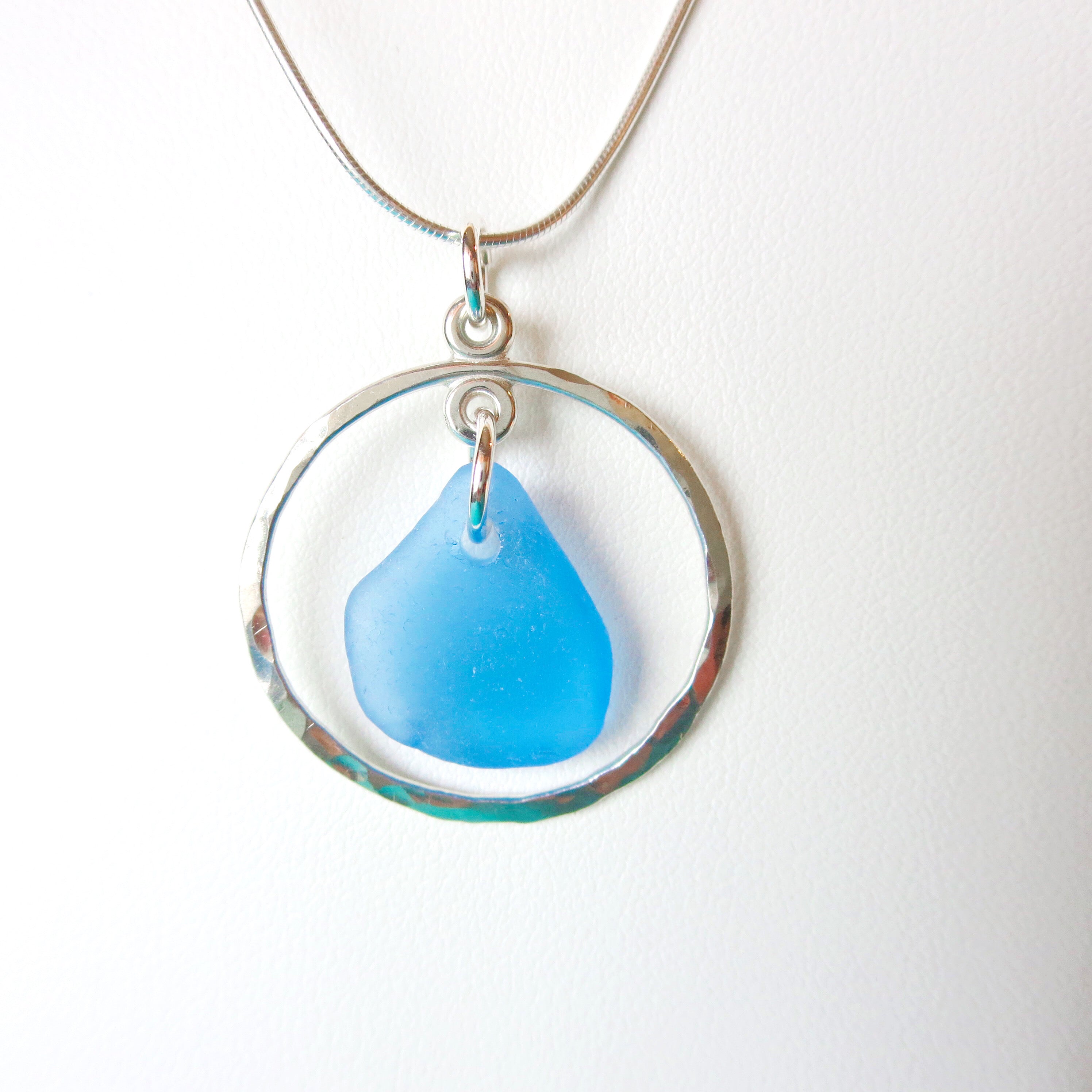 blue glass necklace